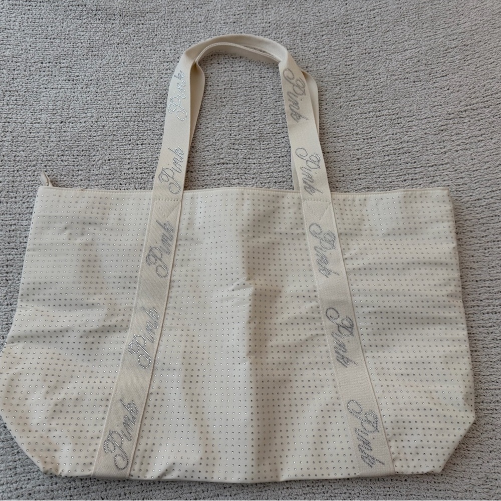 Victorias Secret ‘Pink’ Stylish Cream Tote Bag